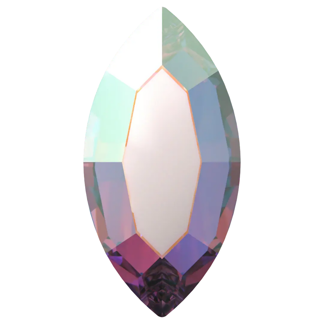 Swarovski Flat Back Crystals Non Hotfix Navette (2200) Crystal AB