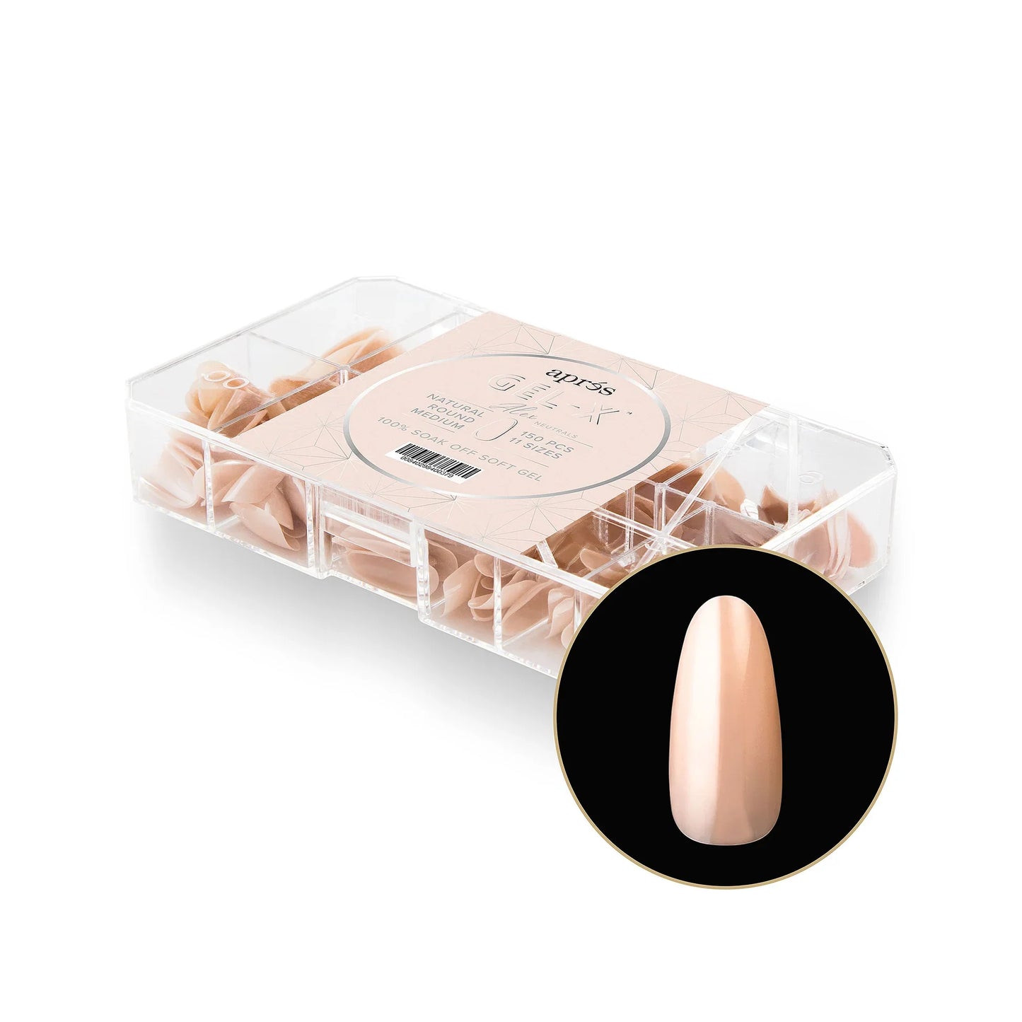 Aprés Neutrals Gel-X® Alex Box of Tips - 11 Sizes (150pcs)