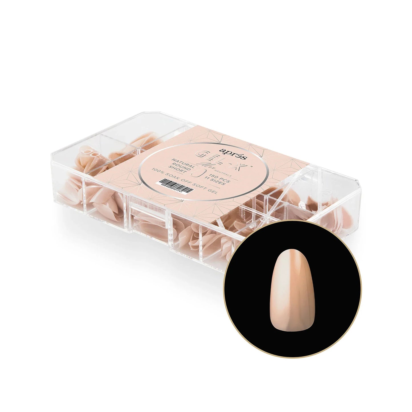 Aprés Neutrals Gel-X® Alex Box of Tips - 11 Sizes (150pcs)