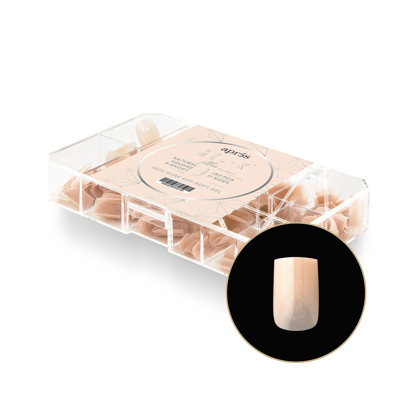 Aprés Neutrals Gel-X® Alex Box of Tips - 11 Sizes (150pcs)