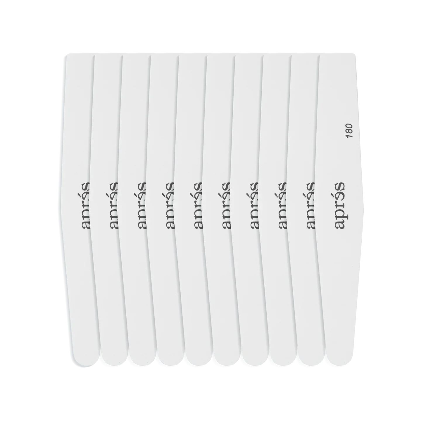Apres White Diamond Nail File Pack 10pc 100/180
