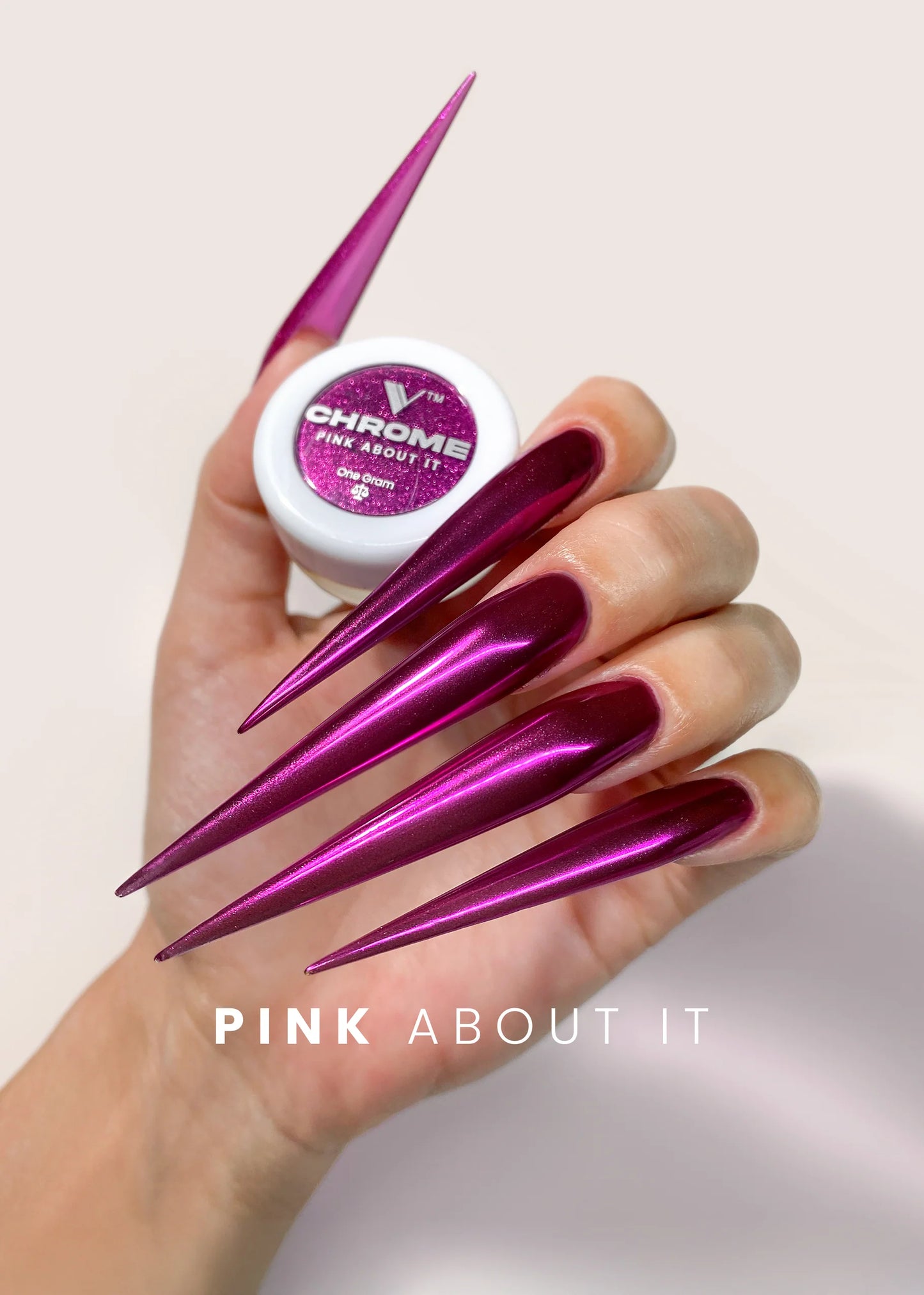 V BEAUTY PURE CHROME POWDER - PINK ABOUT IT