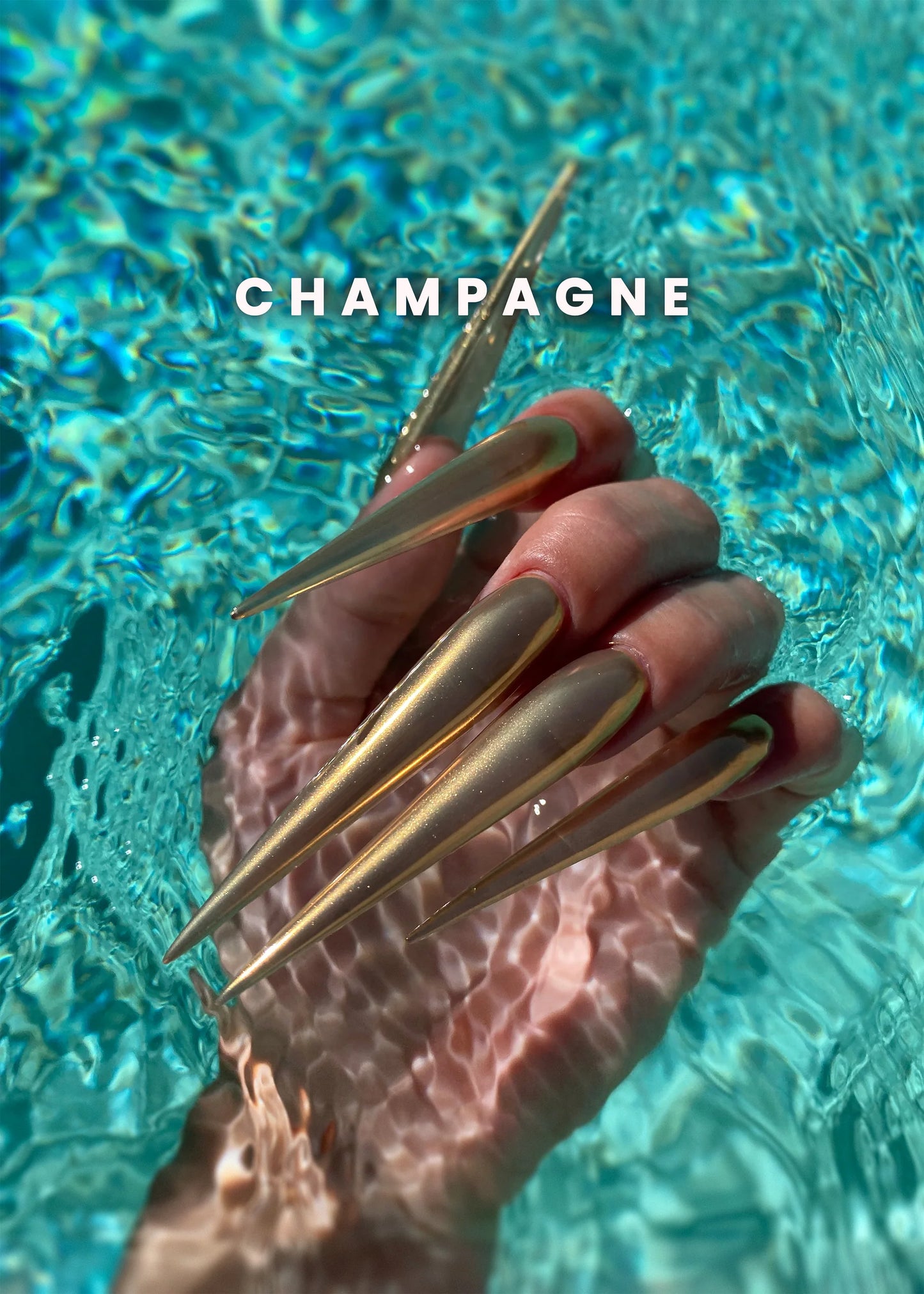 V BEAUTY PURE CHROME POWDER - CHAMPAGNE
