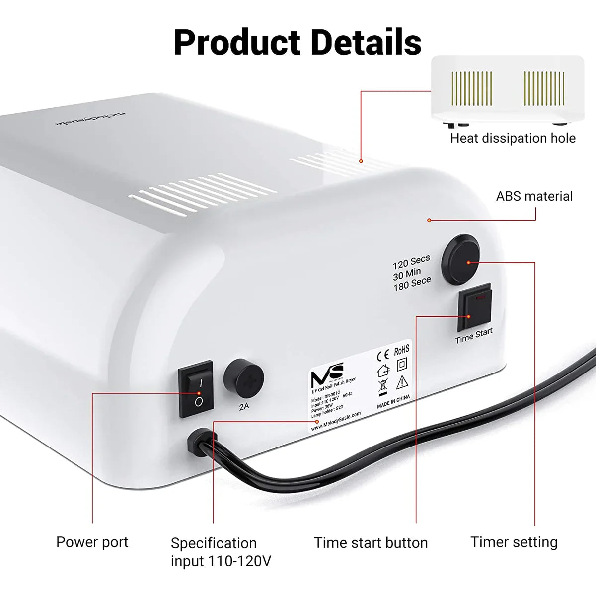 MelodySusie SOL 1 (S-Pro04) UV Nail Lamp