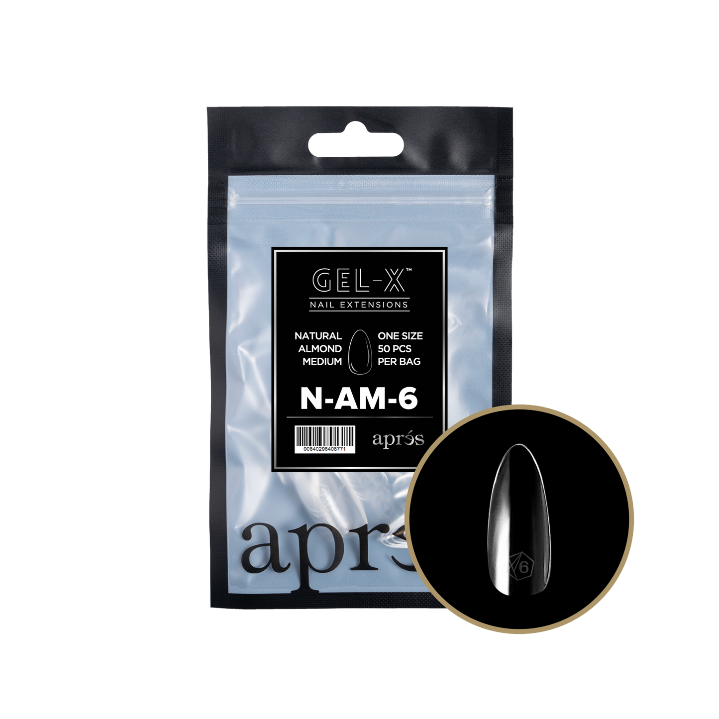 apres Gel-X® Natural Almond Medium Refill Bag