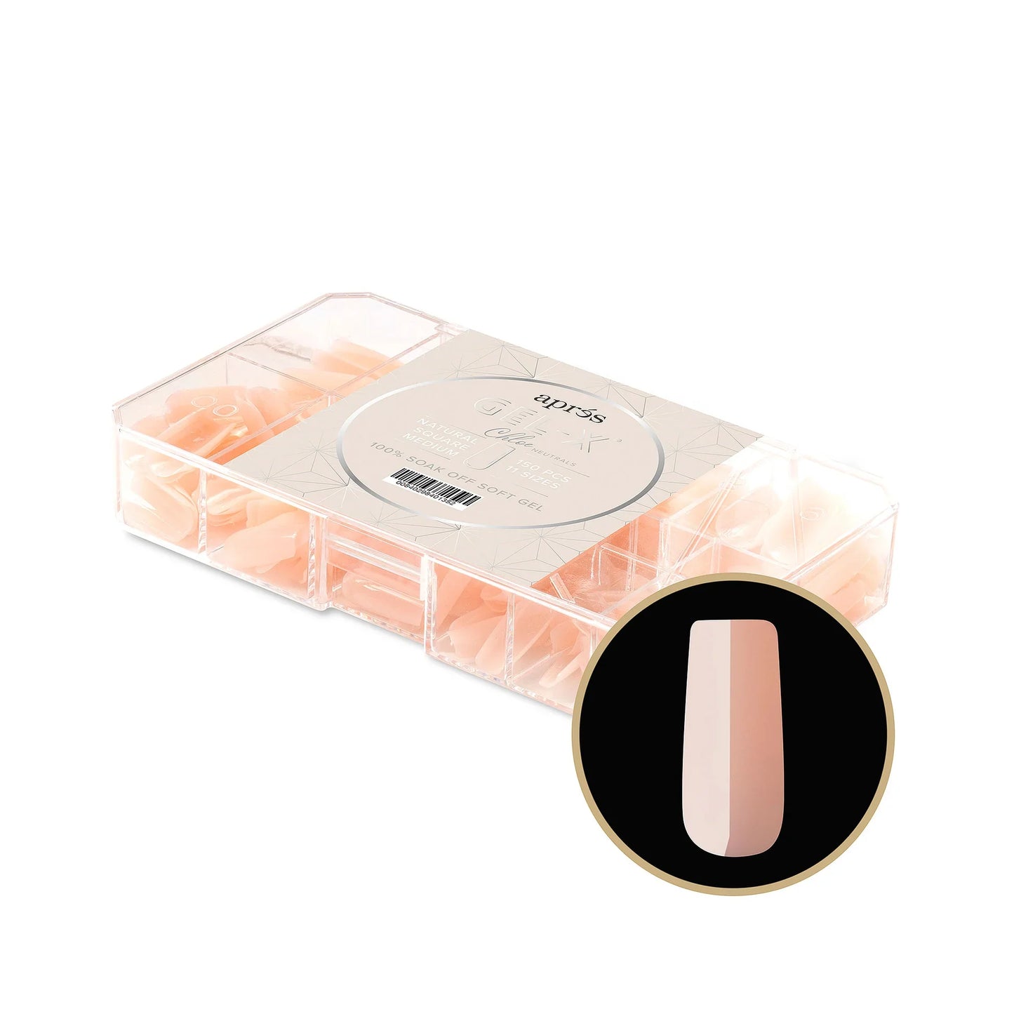 Aprés NEUTRALS GEL-X® CHLOE BOX OF TIPS - 11 SIZES (150PCS)