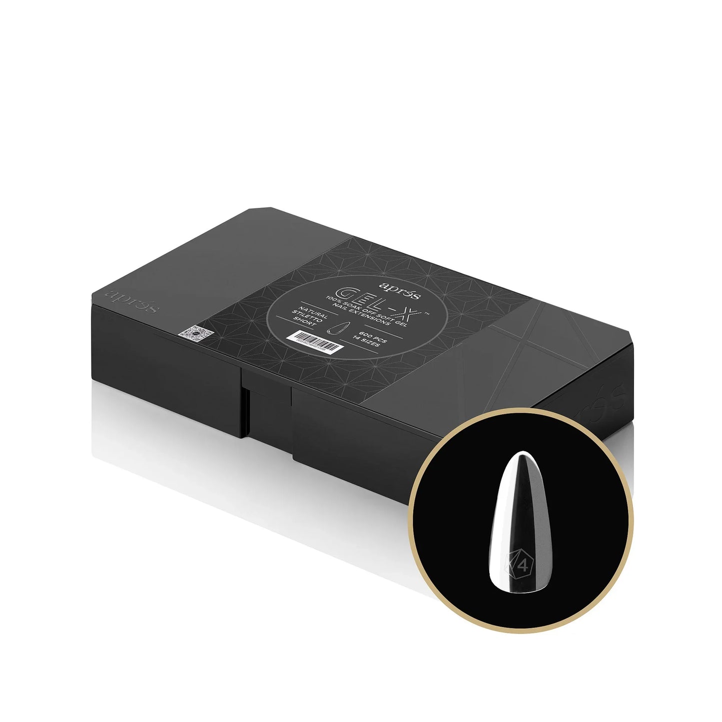 Apres GEL-X® NATURAL STILETTO BOX OF TIPS - (500PCS)*