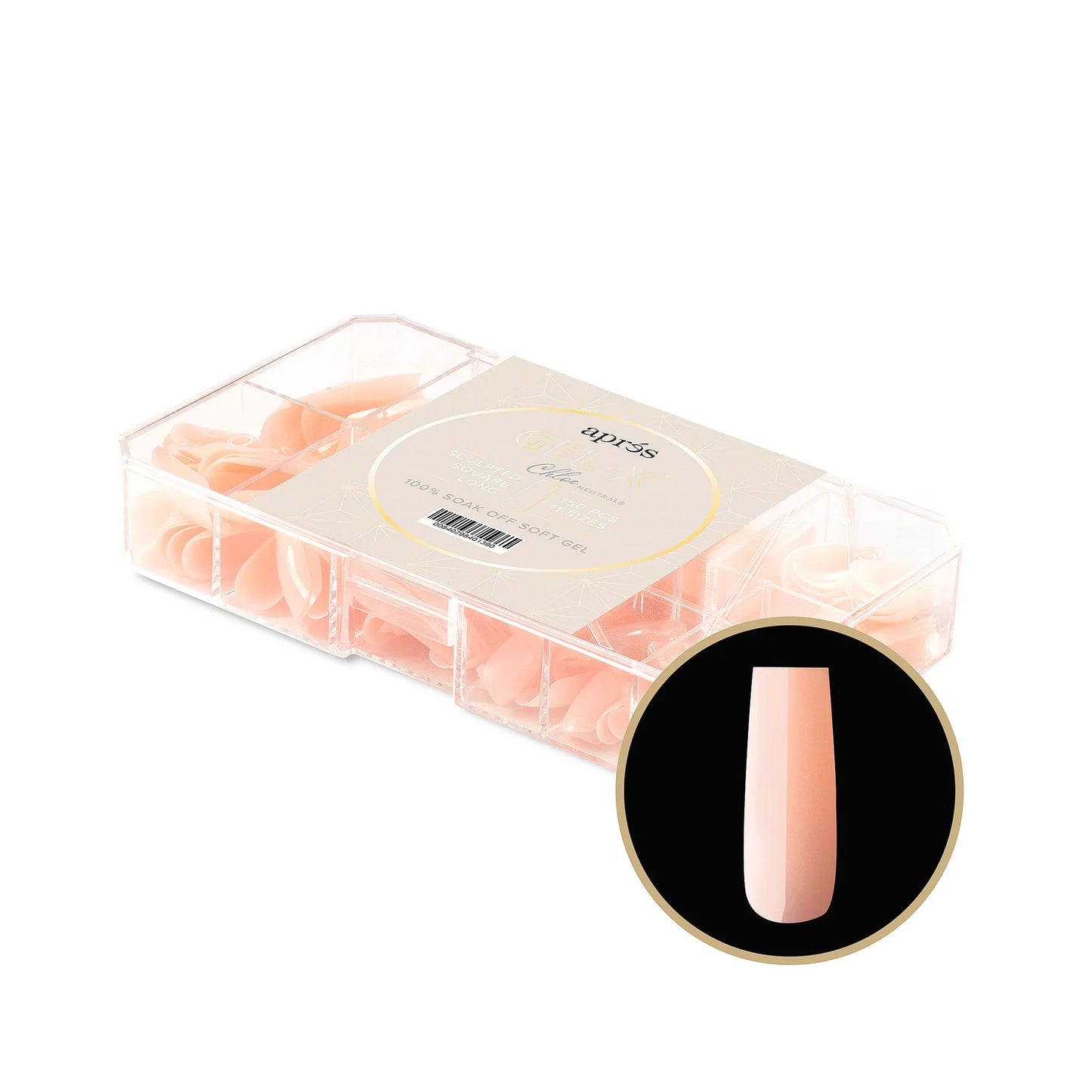 Aprés NEUTRALS GEL-X® CHLOE BOX OF TIPS - 11 SIZES (150PCS)