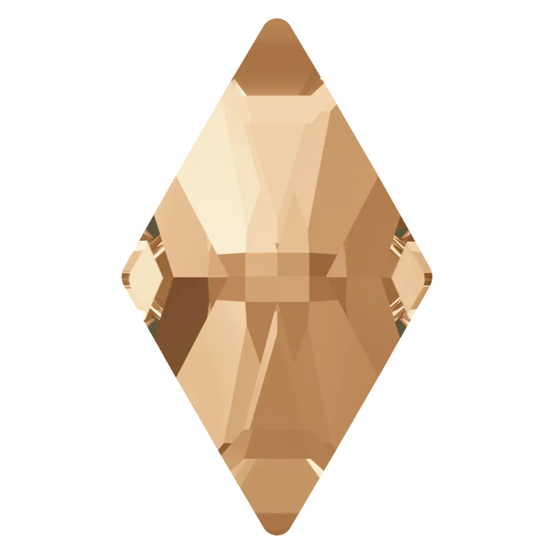 Swarovski Flat Back Crystals Non Hotfix Rhombus (2709) Crystal Golden Shadow
