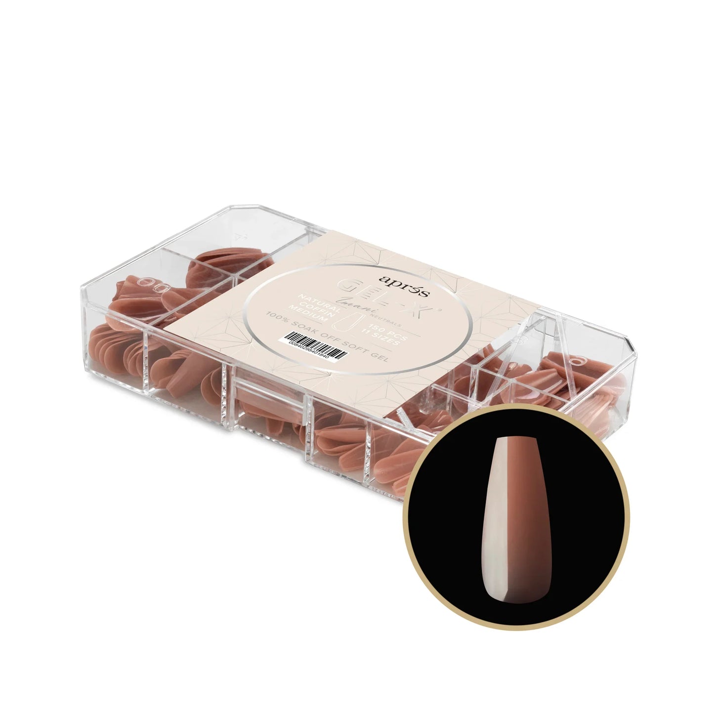 Aprés NEUTRALS GEL-X® IMANI BOX OF TIPS - 11 SIZES (150PCS)