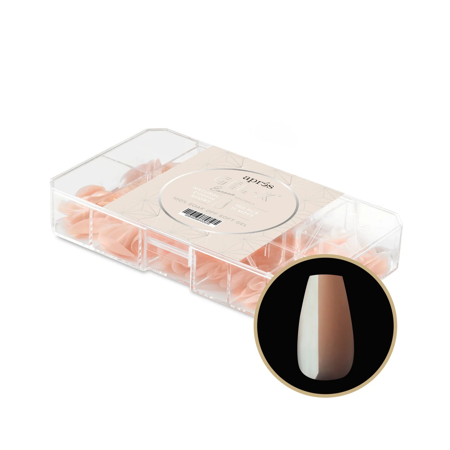 Aprés NEUTRALS GEL-X® EMMA BOX OF TIPS - 11 SIZES (150PCS)