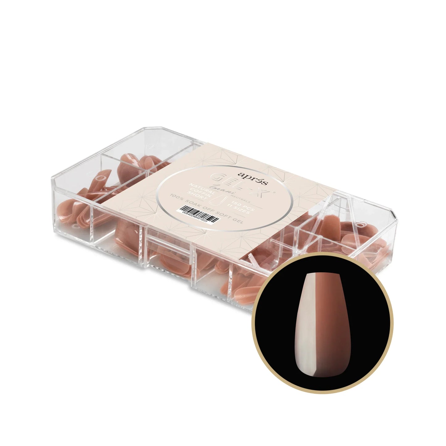 Aprés NEUTRALS GEL-X® IMANI BOX OF TIPS - 11 SIZES (150PCS)
