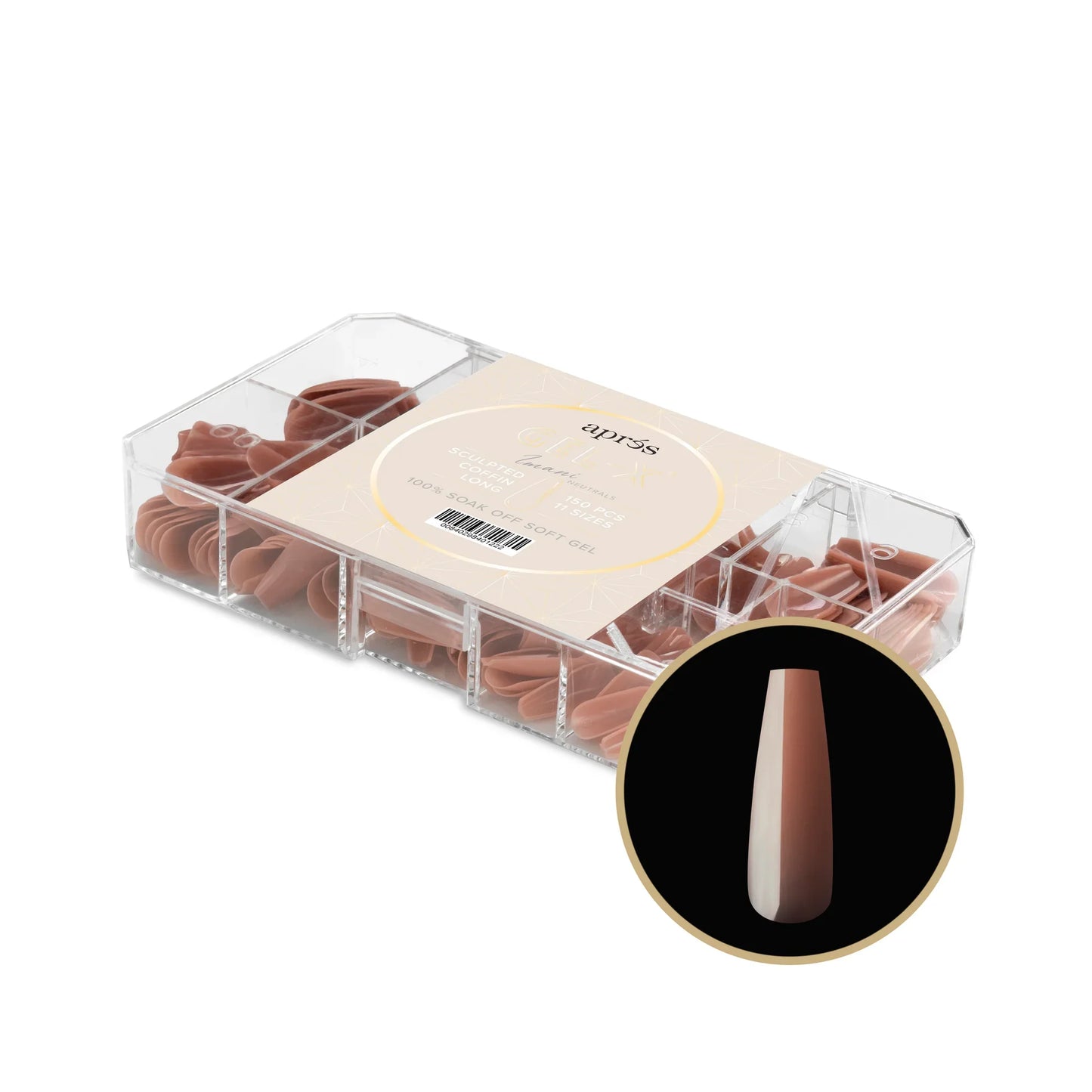 Aprés NEUTRALS GEL-X® IMANI BOX OF TIPS - 11 SIZES (150PCS)