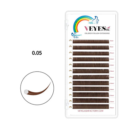 Brown Veyes Colored Eyelash Extensions