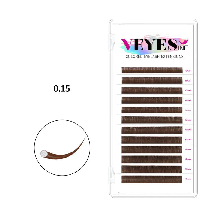 Brown Veyes Colored Eyelash Extensions