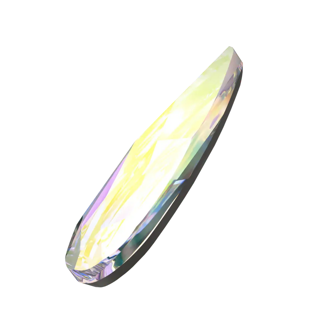 Swarovski Flat Back Crystals Non Hotfix Raindrop (2304) Crystal AB