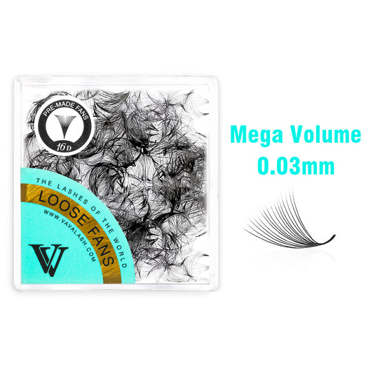 VAVALASH 16D Handmade Premade Loose Fans With Pointy Base /500 Fans
