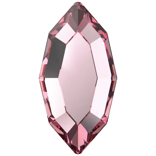 Bluestreak Serinity Flat Back Crystals Non Hotfix Navette (2200) Light Rose