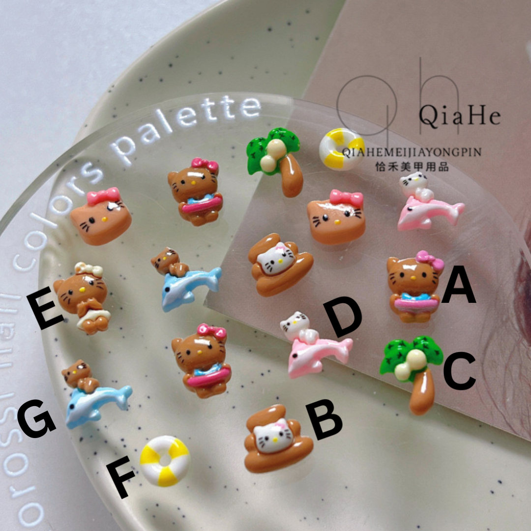 Hello Kitty Beach Vibe Nail Charms