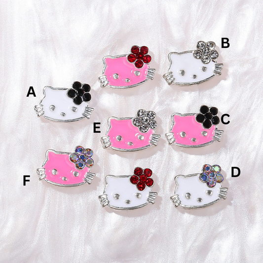 Hello Kitty Head Nail Charm 5pc