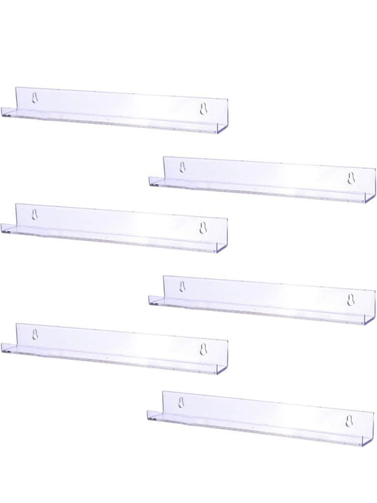 Acrylic Wall Shelves 6 pack 15 inch.