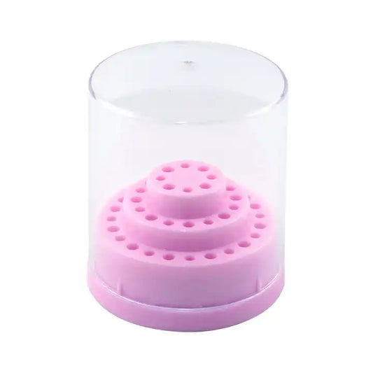 Round Drill Bit Holder with Lid