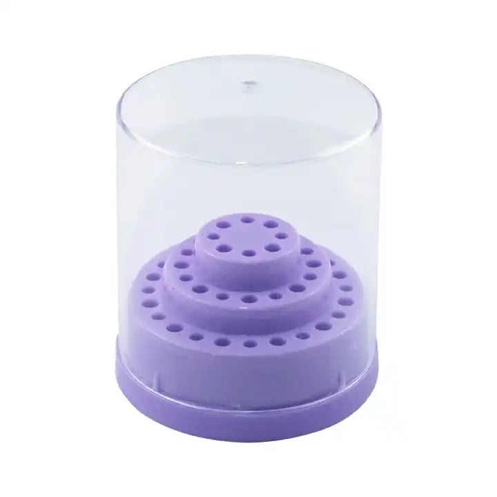 Round Drill Bit Holder with Lid
