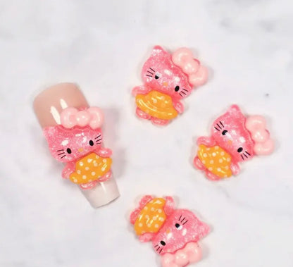 Hello Kitty Colored Full Body Nail Charm 2pc
