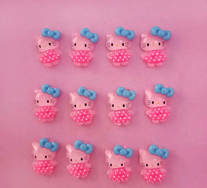 Hello Kitty Colored Full Body Nail Charm 2pc