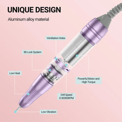 MelodySusie X2-2 in 1 Nail Lamp with Nail Drill 30,000 RPM