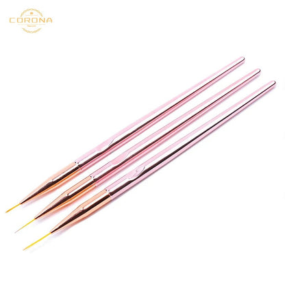 Rose Gold Art Brush Set 3Pcs
