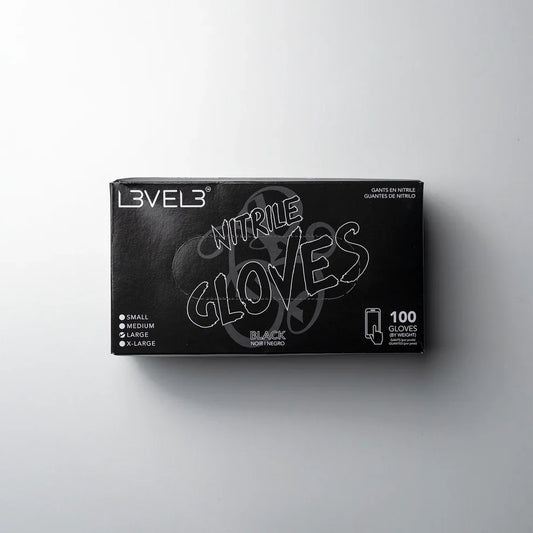 L3VEL3 Professional Nitrile Gloves "Black"