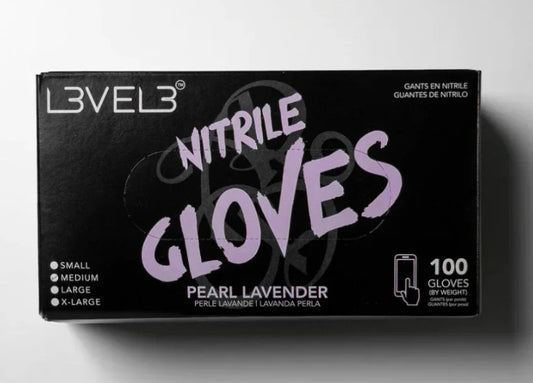 L3VEL3 Professional Nitrile Gloves "Pearl Lavender"
