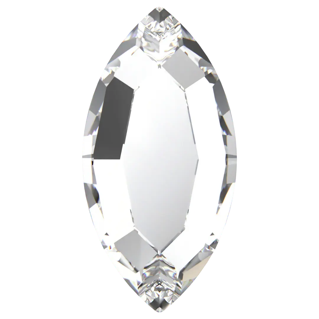 Swarovski Non Hotfix Flat Back Crystals Navette (2200) Crystal