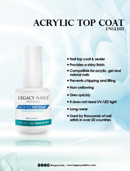 Legacy Nails ACRYLIC TOP COAT