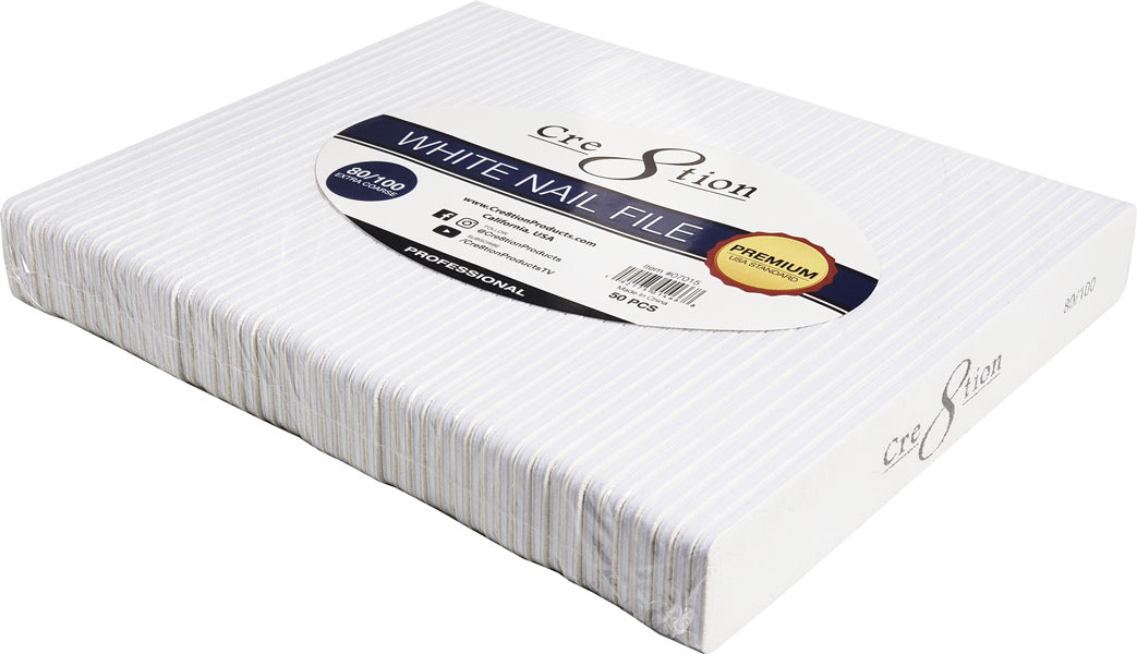 Cre8tion Jumbo Zebra Grit Nail File 50pc Pack