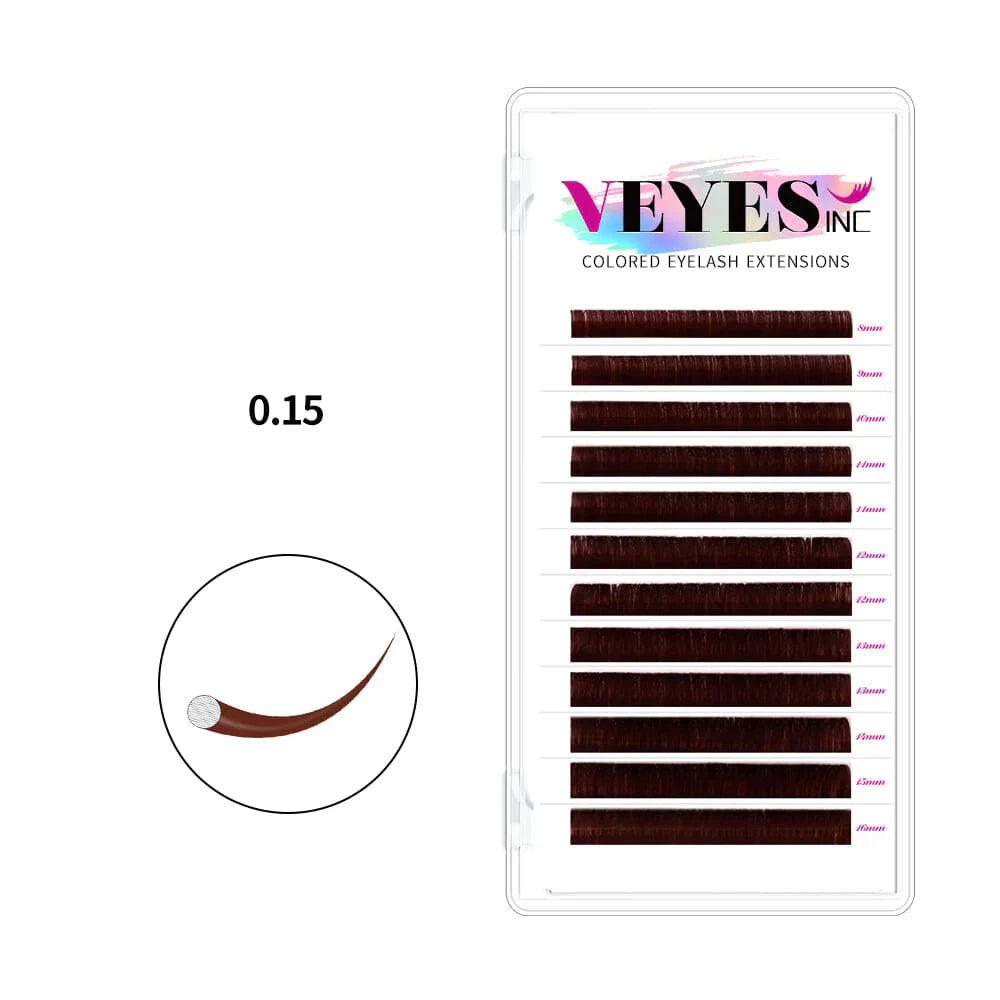 Brown Veyes Colored Eyelash Extensions