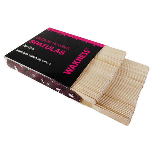 WAXNESS MEDUIM WAXING SPATULAS ROUND EDGES 100PC