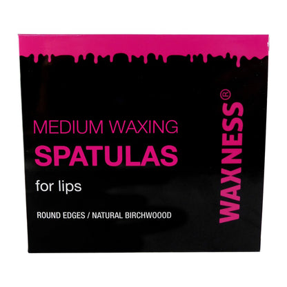 WAXNESS MEDUIM WAXING SPATULAS ROUND EDGES 100PC