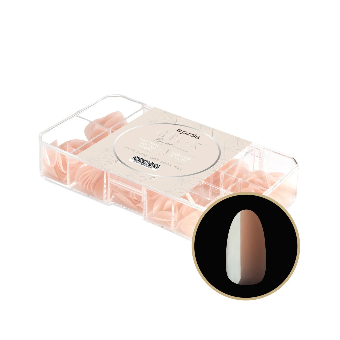 Aprés NEUTRALS GEL-X® EMMA BOX OF TIPS - 11 SIZES (150PCS)